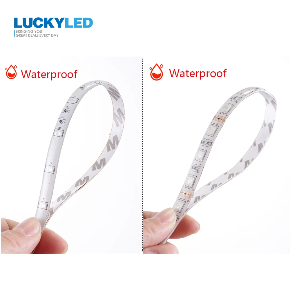 LUCKY светодиодный 5 м светодиодный ленточный 12В водонепроницаемый SMD 2835 5050 60 светодиодный s/M RGB светодиодный ленточный светодиодный гибкий диодный ленточный Рождественский светильник