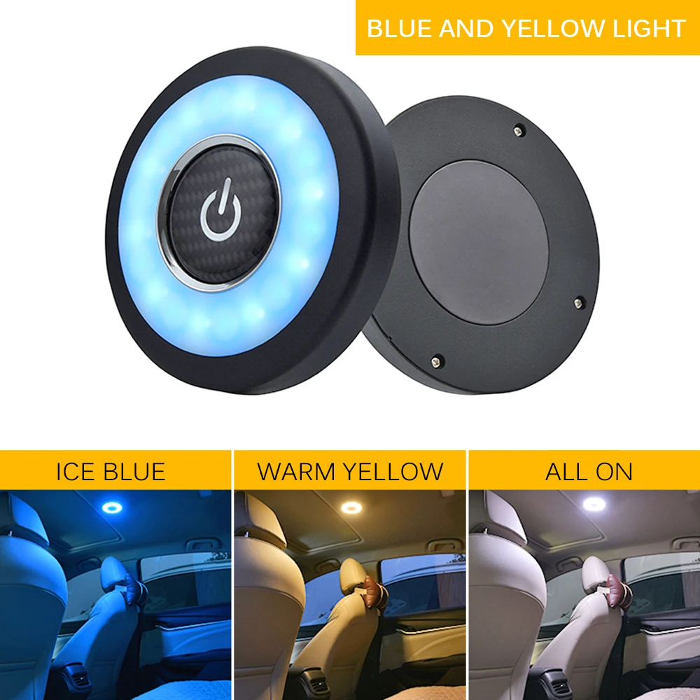 Rechargeable Car Ceiling Light Interior LED Reading Light Auto USB