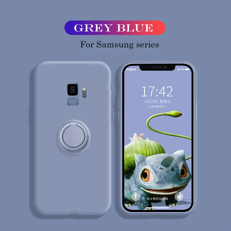 Жидкий силиконовый чехол для samsung Galaxy A50 A70 A10 автомобильный держатель чехол для samsung S10 Plus Lite 5G S9 Plus S8 Plus Note 9 A80 A30 - Цвет: YF