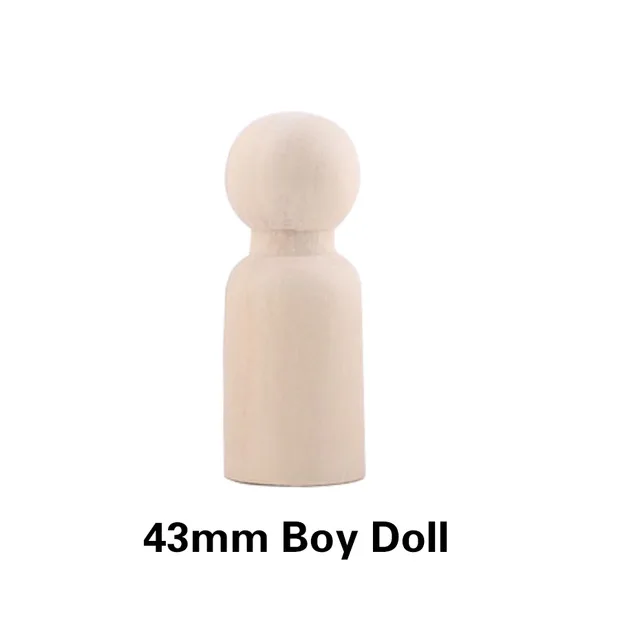 10PCS Wooden Doll 35mm-65mm Maple Unpainted Handmade Unfinished Decor Dolls DIY Handmade Baby Product Newborn Gifts 7