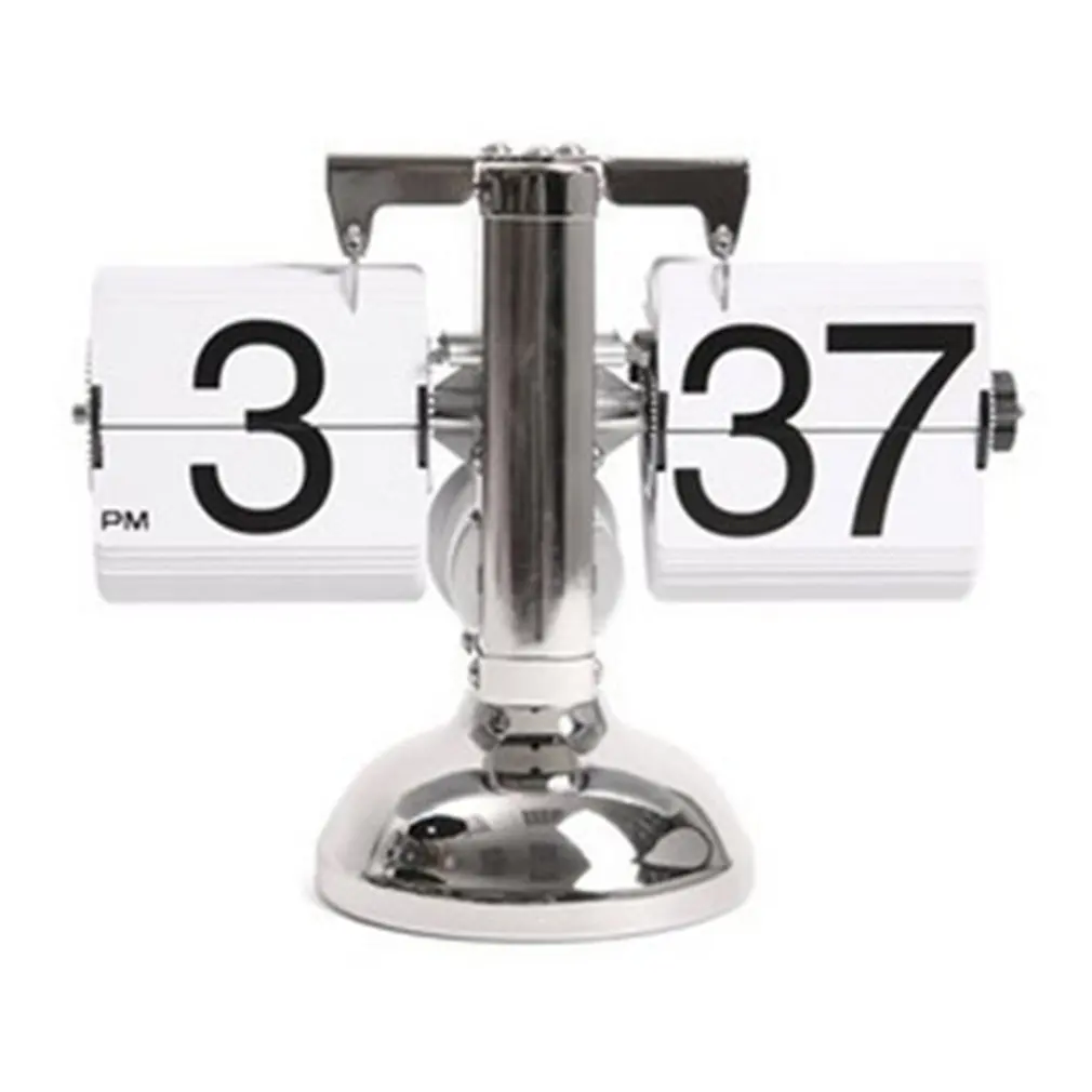 

Automatic Page Clock Retro Minimalist Home Living Room Clock Single Foot Small Balance Flip Clock