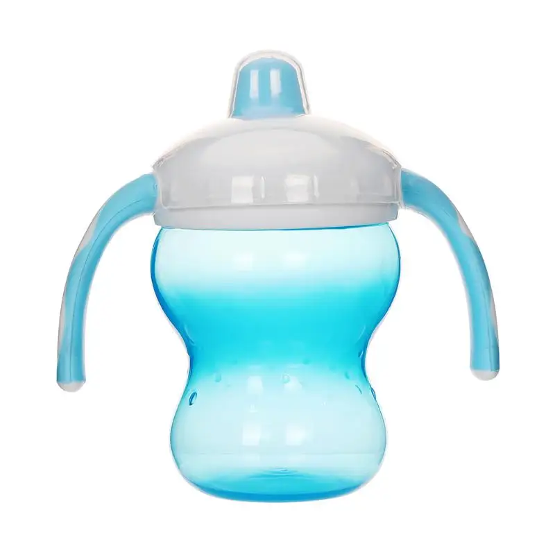 360 мл/180 мл силикагель детские чашки для кормления эргономичный дизайн для комфортного хранения детской воды, молока, питья, тренировочная бутылка - Цвет: Blue A