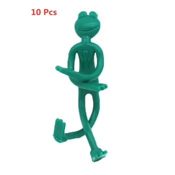 

10 Pcs Cute Cartoon Frog Plant Ties Twisting Garden Branch Strap Bendable Reusable Wire Clips Household Gardening Decoration