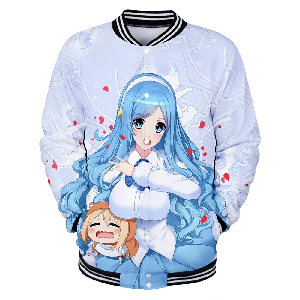 hot sale  Japanese Cartoon characters Dry girl face 3d Printed Baseball uniform girl hoodie jackets cool women
