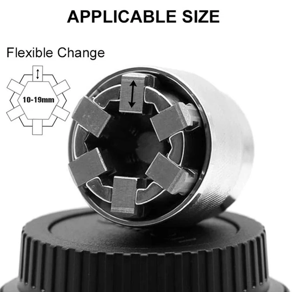 

Multi-Function Wrench Attachment Socket Chromium Molybdenum Steel Wrench Multi-Function Wrench Adaptive All-Fitting Multi Drill