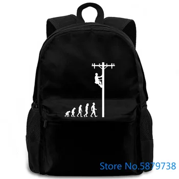 

Evolution Of Line Birthday For Electrician Dad Papa Father Husband women men backpack laptop travel school adult