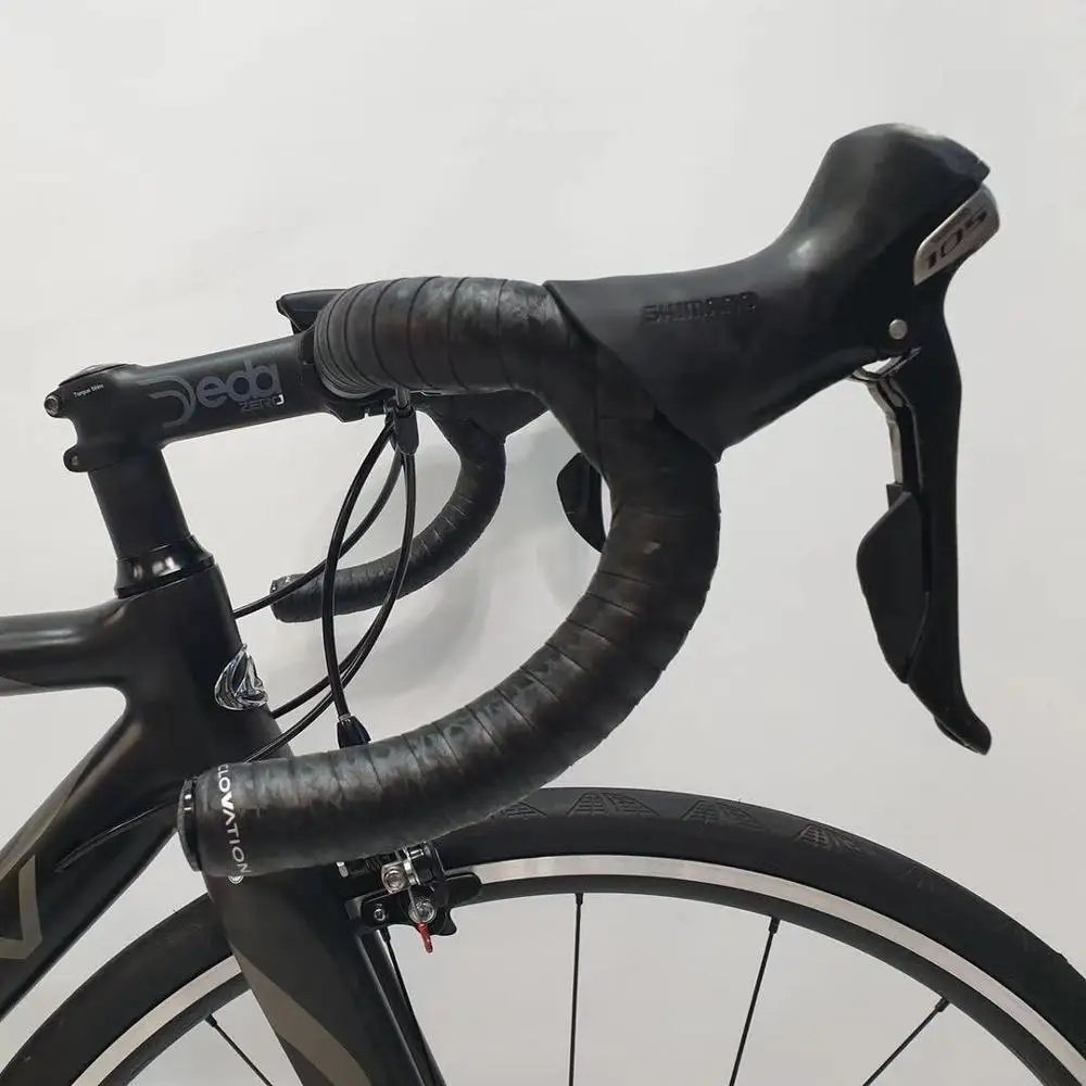 Ciclovation Премиум барная лента с кожаным сенсорным черным бриллиантом для шоссейного руля велосипеда легкая лента 3 мм PU с гелевой подкладкой