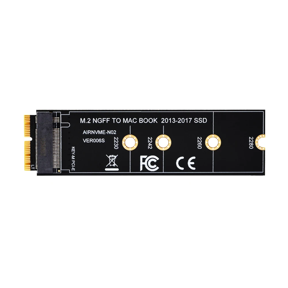 M key M.2 NGFF PCIe AHCI M2 SSD адаптер для 2230-2280 SSD адаптер для 2013 MACBOOK Air A1465 A1466 Pro A1398