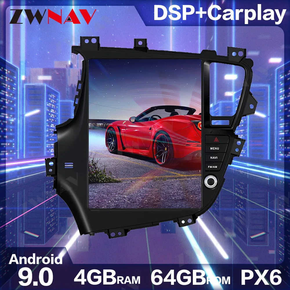 

Tesla style Android 9.0 Car Multimedia Player For KIA Optima K5 2010 2011 2012 2013 GPS Navi radio Audio BT big screen head unit