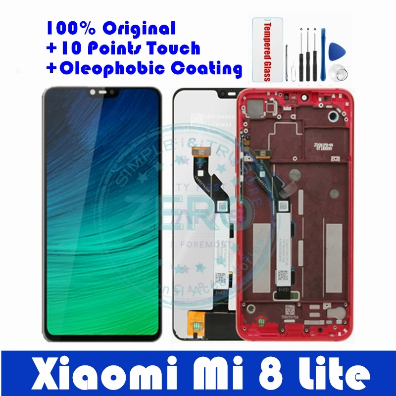 Экран для Xiaomi mi 8 Lite ЖК-дисплей с рамкой сенсорной панели для mi 8 Lite ЖК-дигитайзер Запасные части