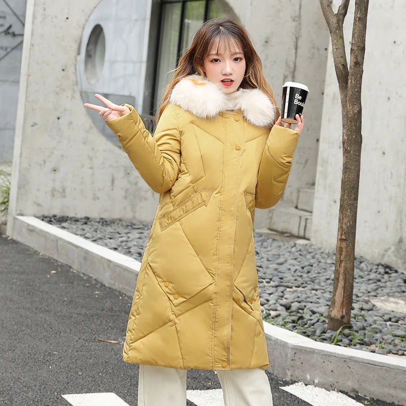 Зимняя женская куртка, зимняя женская куртка, новая хлопковая одежда для женщин, новая одежда 668 - Цвет: Цвет: желтый