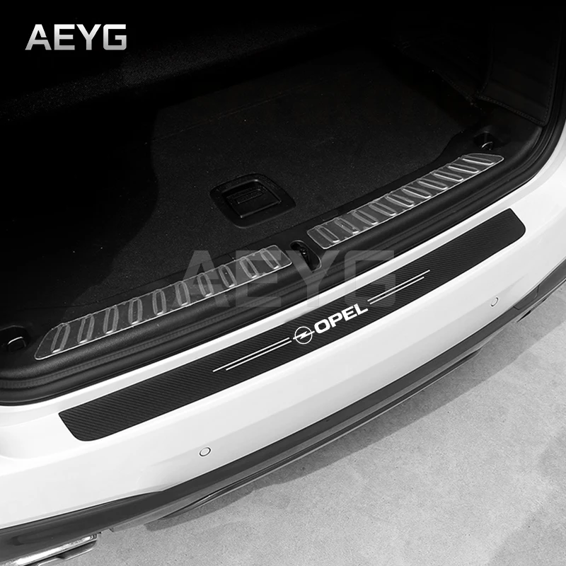 Наклейки на задний бампер автомобиля из углеродного волокна для Opel Astra J H G K Insignia