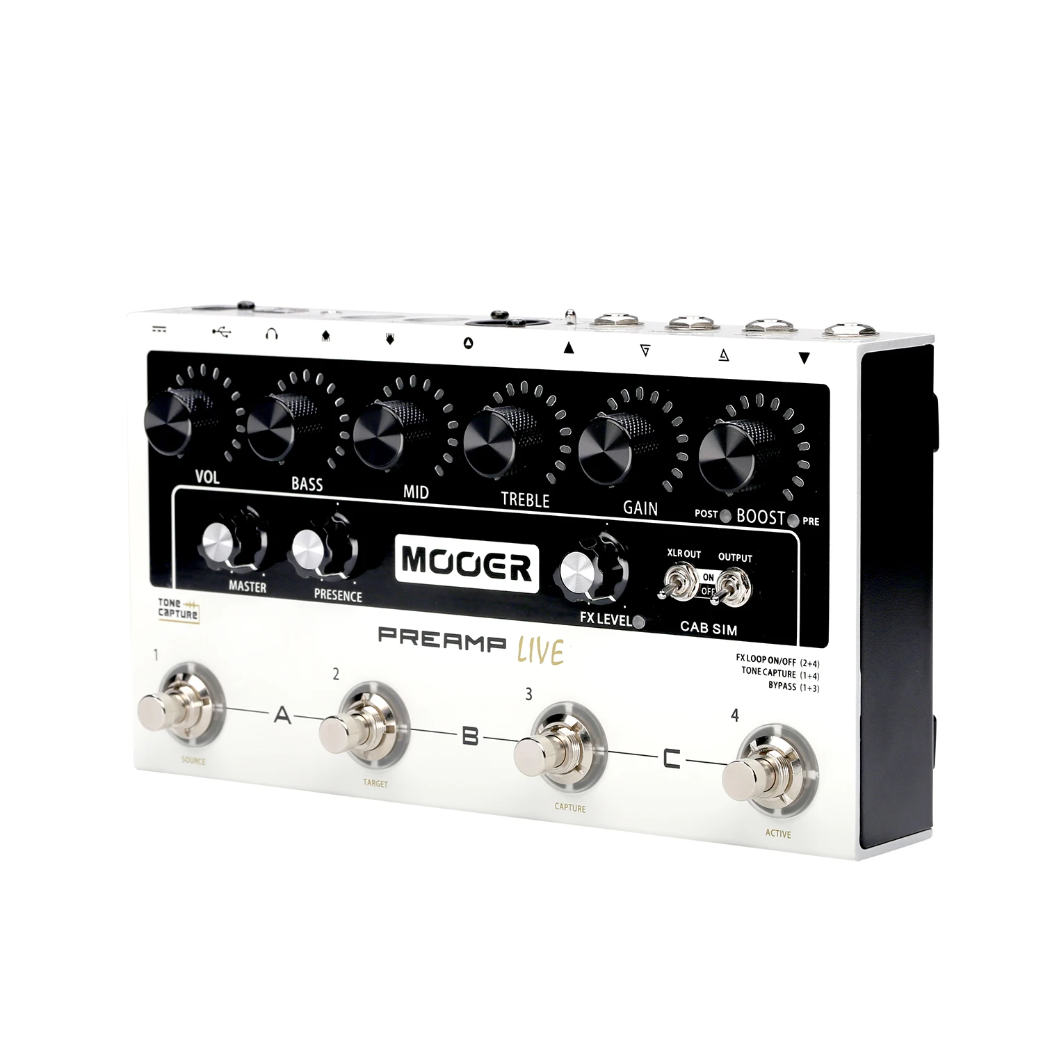 MOOER предусилитель LIVE профессиональная цифровая педаль предусилителя Preamplifier12 Каналы пред-и пост-усилитель 3-полосный Динамик шкаф