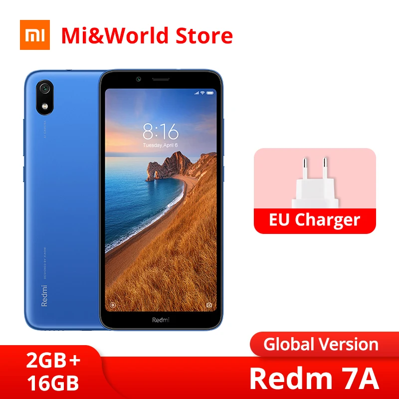 Смартфон Xiaomi Redmi 7A с глобальной версией 2 ГБ 16 7 A экран 5 45 дюйма Восьмиядерный