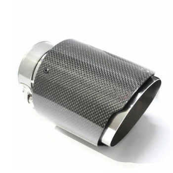 

Inlet 3In Exhaust Pipe Outlet 4In Carbon Exhaust Tip Pipe Universal 1pc