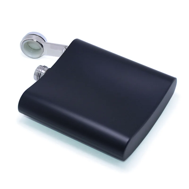 6oz Stainless Steel Hip Flask Matte Lacquer Pocket Flask Alcohol Whiskey Liquor Bottle Screw Cap Travel Portable Wine Cup