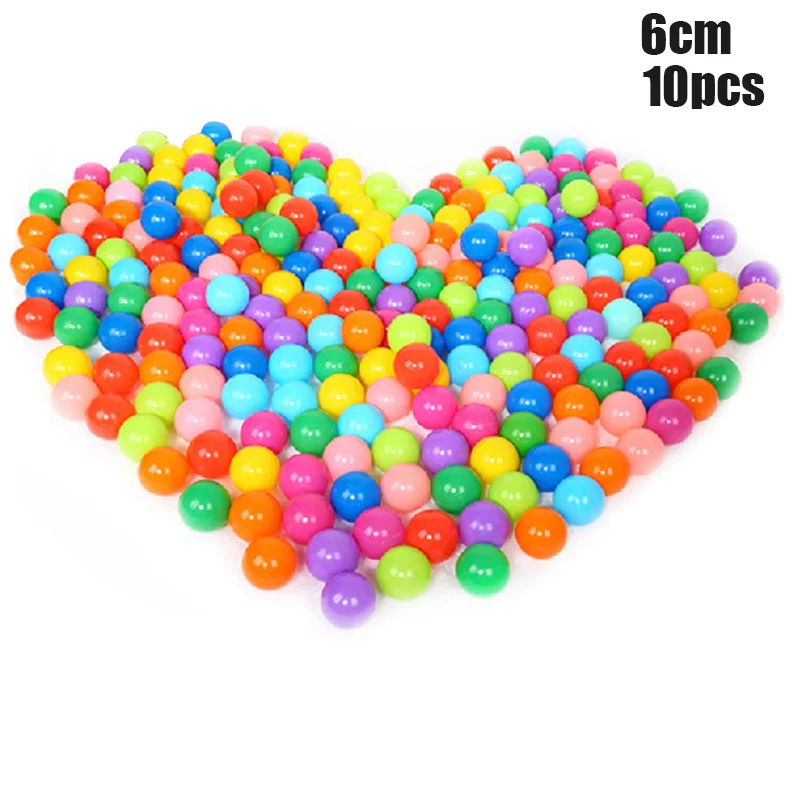 10 Pcs Colorful Play Balls Toy Educational Gift for Children Kids Indoor Playpen Party AN88 - Цвет: 6cm