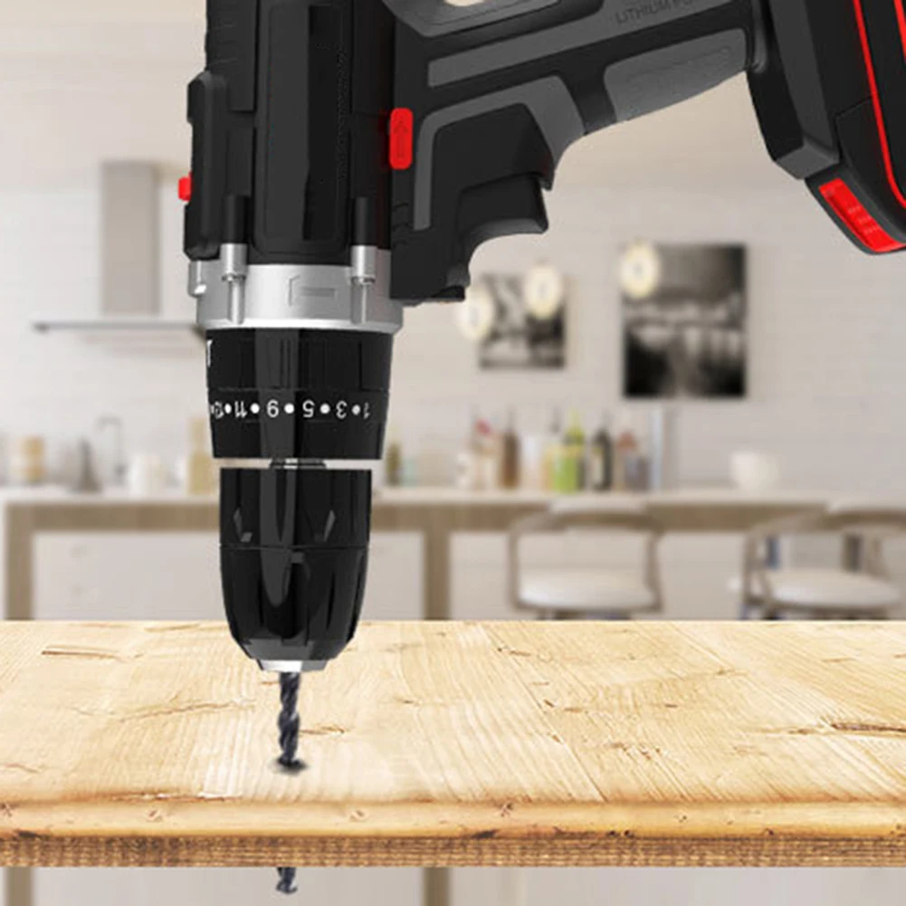 

12V Electric Drill with Rechargeable Lithium Battery Electric Screwdriver Cordless Two-speed Power Tool for Stone Hole Punching