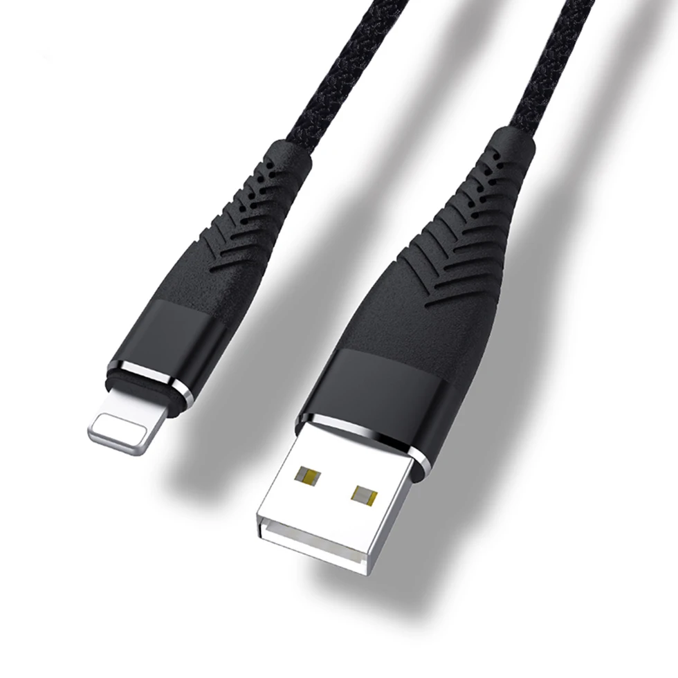 1 м 2 м 3 м USB кабель для iPhone 7 8 Plus 11 Pro X XS Max Шнур для Apple iPhone 5 6 S 5S 6 S Быстрая зарядка - Цвет: Черный