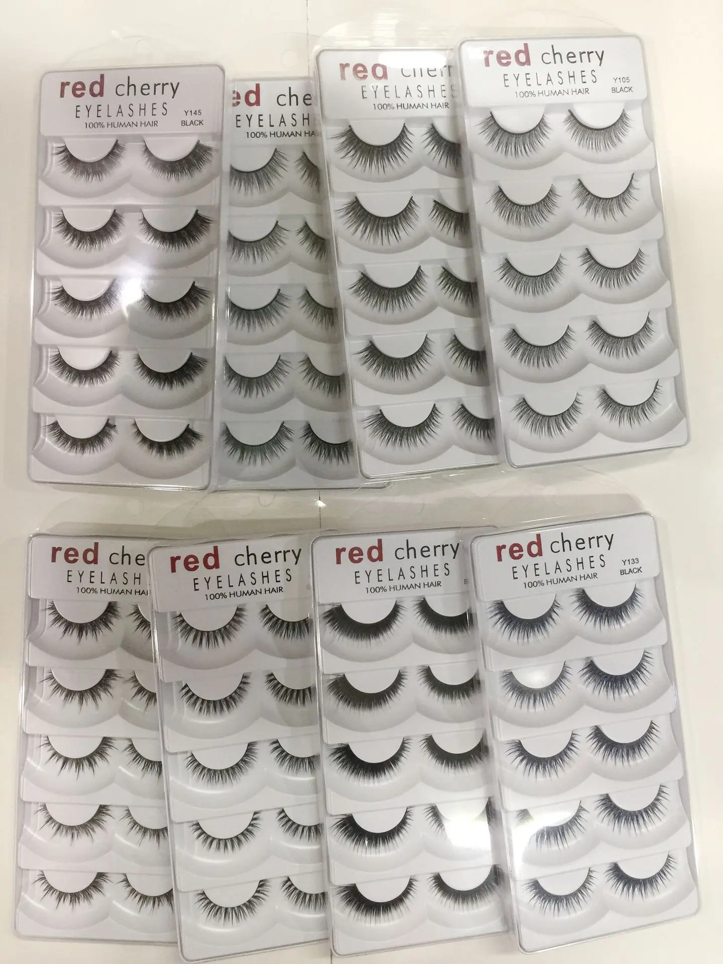 Y117redcherry красная вишня экспорт 5-Pack 3D полностью ручной работы накладные ресницы напрямую от производителя поперечной границы