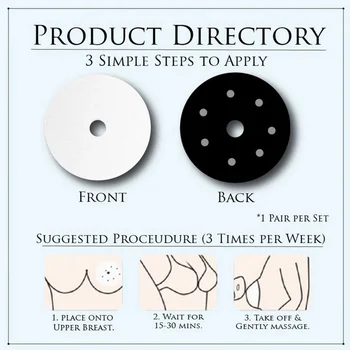 8/4/2Pcs Massage Magnet Electromagnetic Breast Tape for Women Home Magnet Breast Enhancer Chest Enlargement Massage Chest Care 3