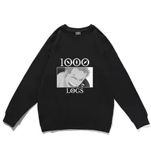 

Anime One Piece Pullover Roronoa Zoro Smile Print Pullovers 1000 Logs Sweatshirt Tops Men Women Fashion Round Neck Streetwear