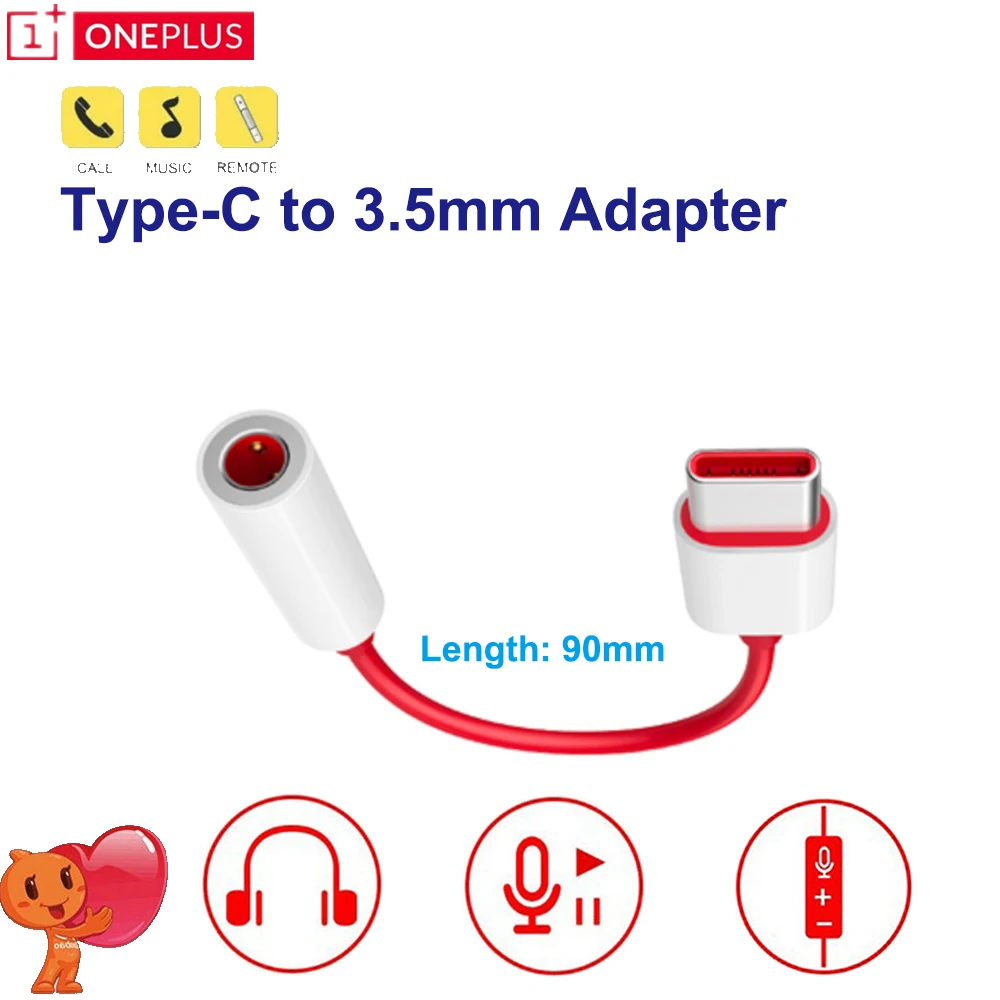 Адаптер Oneplus type-C до 3,5 мм, разъем для наушников, кабель-конвертер, Aux аудио для Oneplus 7 7Pro 7T 6T 1+ USB-C Mus