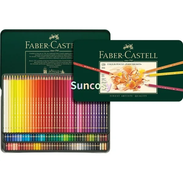 Цветные карандаши для художников Faber-Castell Polychromos-олово 120 цветов