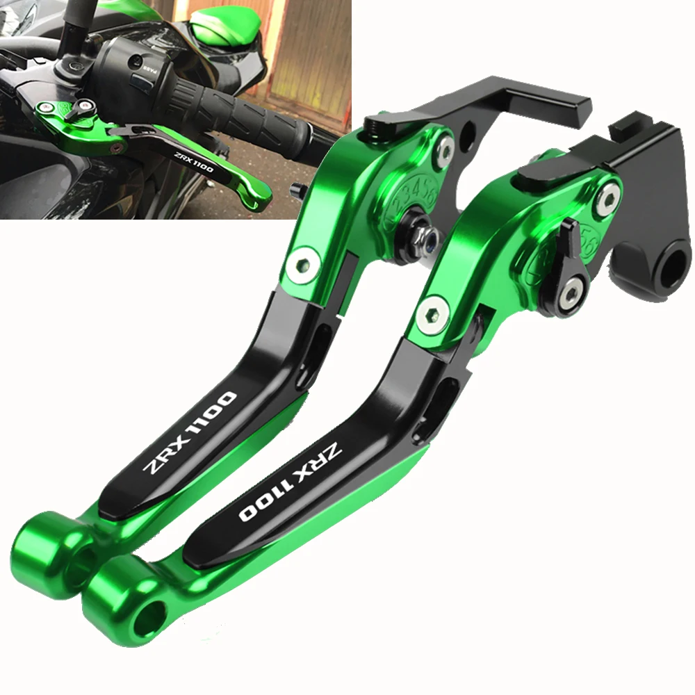 

For Kawasaki ZRX1100 ZRX 1100 1999-2007 2006 2005 2004 2003 2002 Motorcycle CNC Adjustable Brake Clutch Levers Handle Handbar