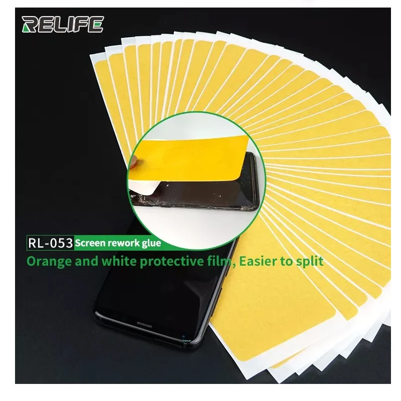 

RL-053 50pcs/1box LCD Screen Remove OCA Rework Glue Tape for IPHONE Android Mobile Phone