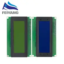 Módulo LCD 2004, módulo con retroiluminación LED azul, personaje blanco, amarillo y verde, 20x4, 10 Uds.
