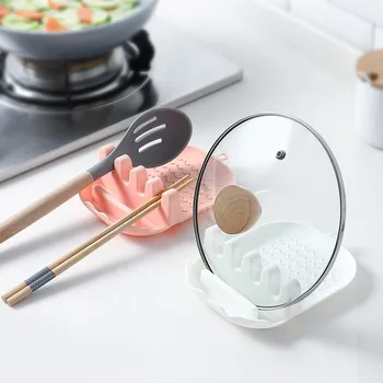 

Kitchen Organizer Pot Lid Rack Stainless Steel Spoon Holder Pot Lid Shelf Cooking Dish Rack Pan Cover Stand Kitchen Accessories
