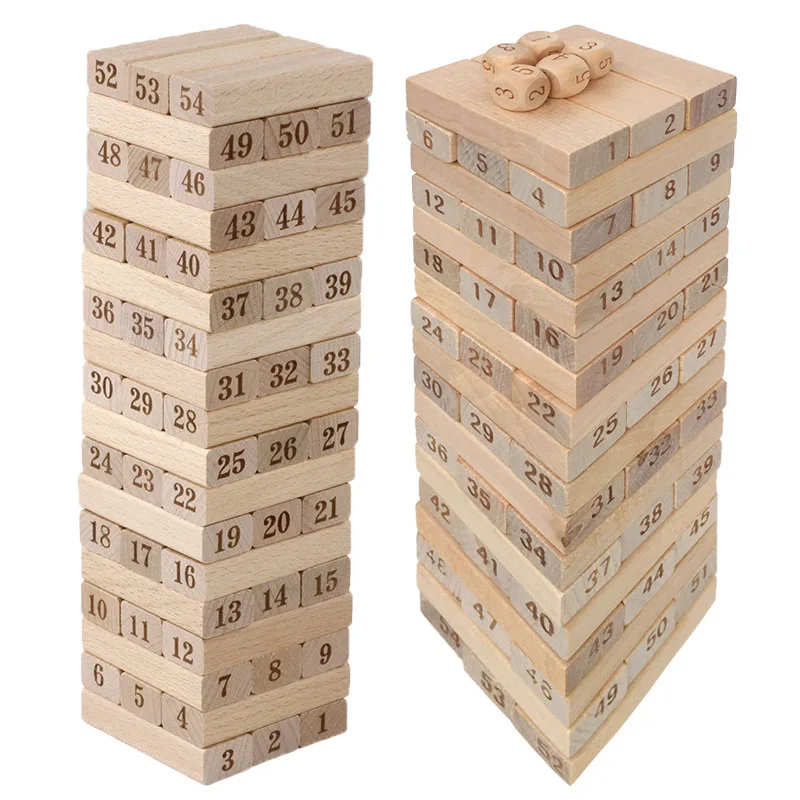 

Children'S Educational Cognitive Layers Music Logs Building Blocks with Numbers Tabletop Game Chouchoule Parent And Child Intera