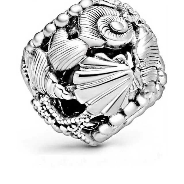 Genuine 925 sterling silver marine animal hanging bead pendant suitable for original Pandora bracelet ladies fashion jewelry CMS1558-7