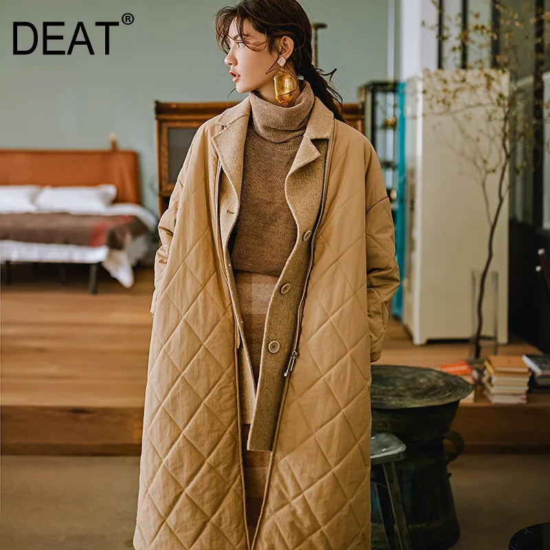 

[DEAT] 2019 New Spring Summer Lapel Long Sleeve Solid Color Fake Two Pieces Zipper Brief Jacket Women Coat Fashion Tide 13D425