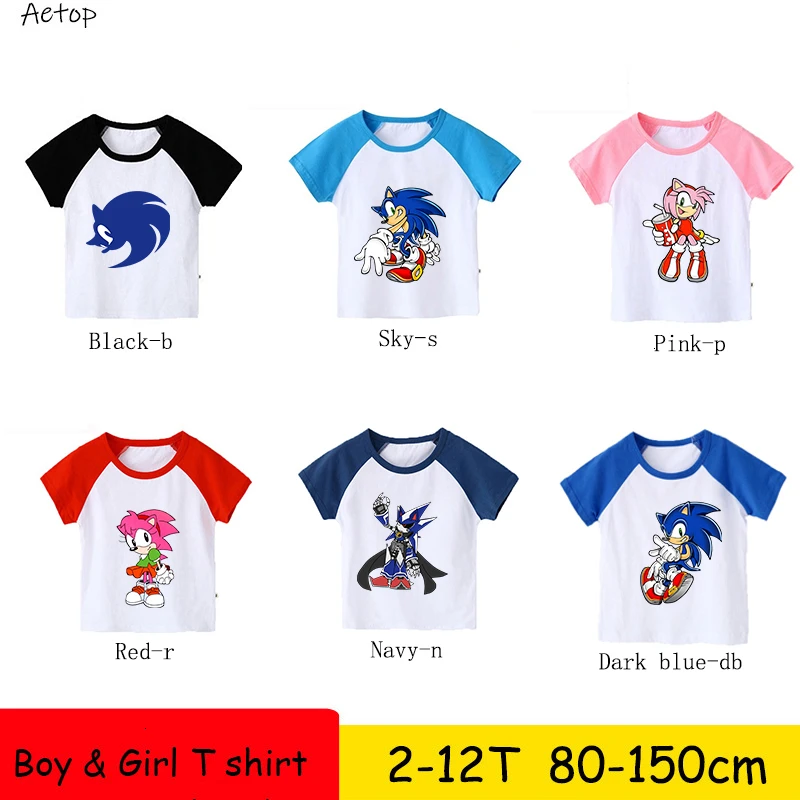 Оптовая продажа Соник amy rose забавная белая футболка из 100% хлопка детские летние