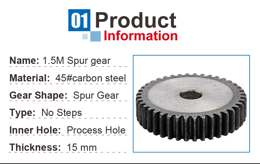 Spur gear made of steel 11SMnPb30 without hub module 1 51 teeth tooth width 10mm outside diameter 53mm 