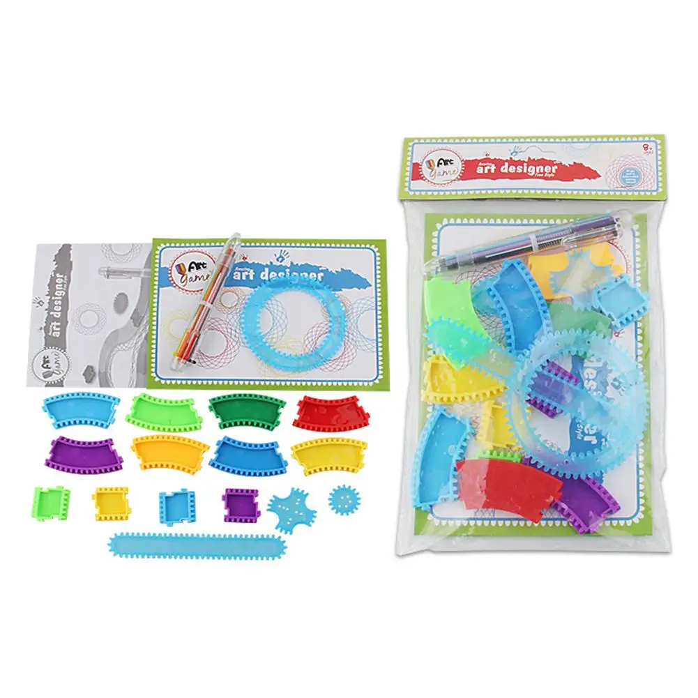 Creative Set Spirograph Kids Painting Interlocking Gears Wheels Drawing Toys Accessories Educational Toy For Child Birthday Gift