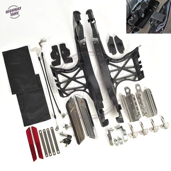 

Motorcycle Fairing Plus One Touch Saddlebag Latch Lids Hardware Covers Kit Motor Side Lock case for Harley Road King 2014-2016