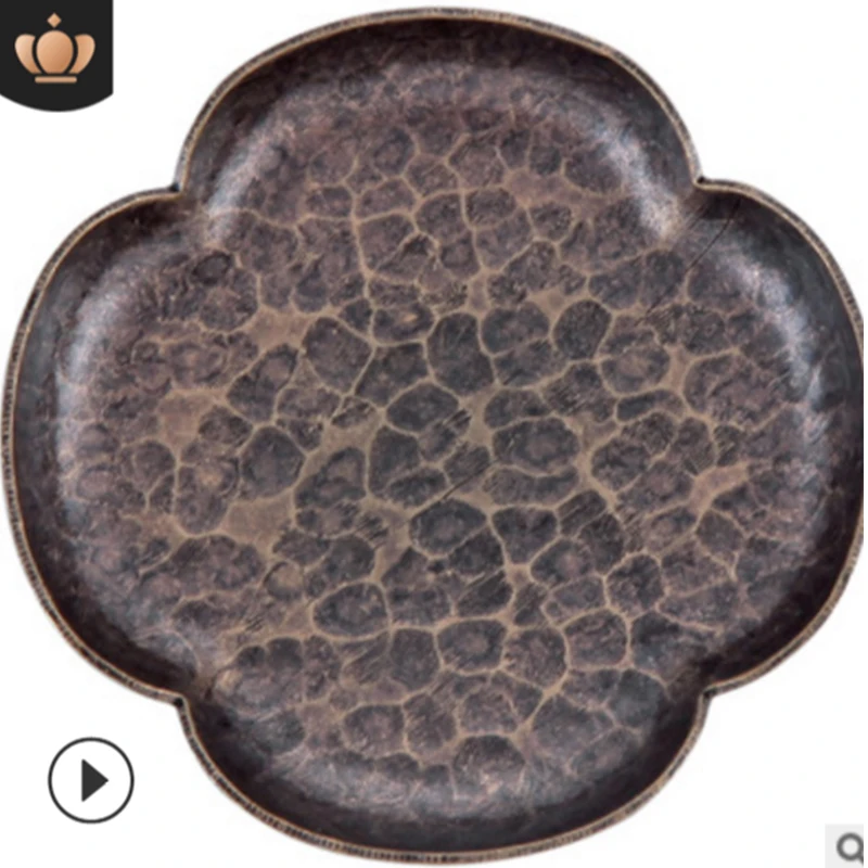

Tea Coaster Tea Tray Copper Cup Tea Ceremony Chinese Style Metal Coasters Hand-made Pure Copper Tea Tray Tea Ceremony