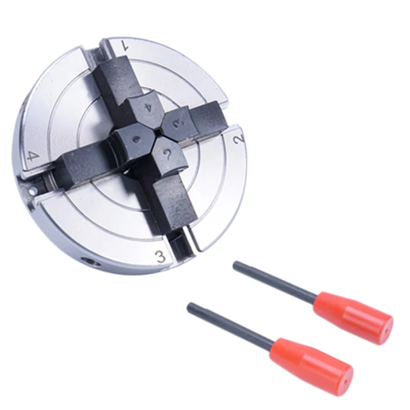 

4 Inch Lathe Chuck 100mm 4-Jaw Self Centering Chuck Wood Turning Chuck Mini Lathe Woodworking Chucks Machine Tool Accessories