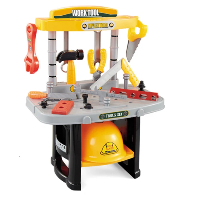 New Pretend Play Tool Toys Boys Carpentry Engineer Plastic Building Tools Tableware Children Educational Set Gift D83 1