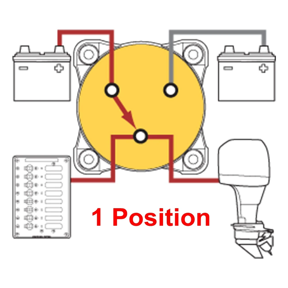 3 4 Position 32V 300 Amp M-Series Waterproof Ignition Protected Marine Boat Dual Battery Isolator Mini Selector Switches