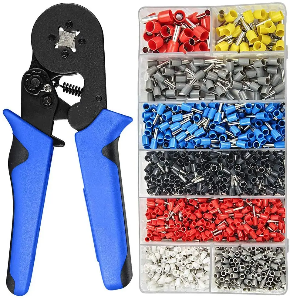 

0.08-10mm tubular crimping pliers tools set 1200pcs terminal crimping tools mini electrical pliers HSC8 precision clamp set