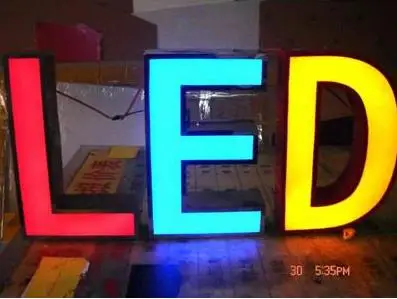 Letras luminosas 3d