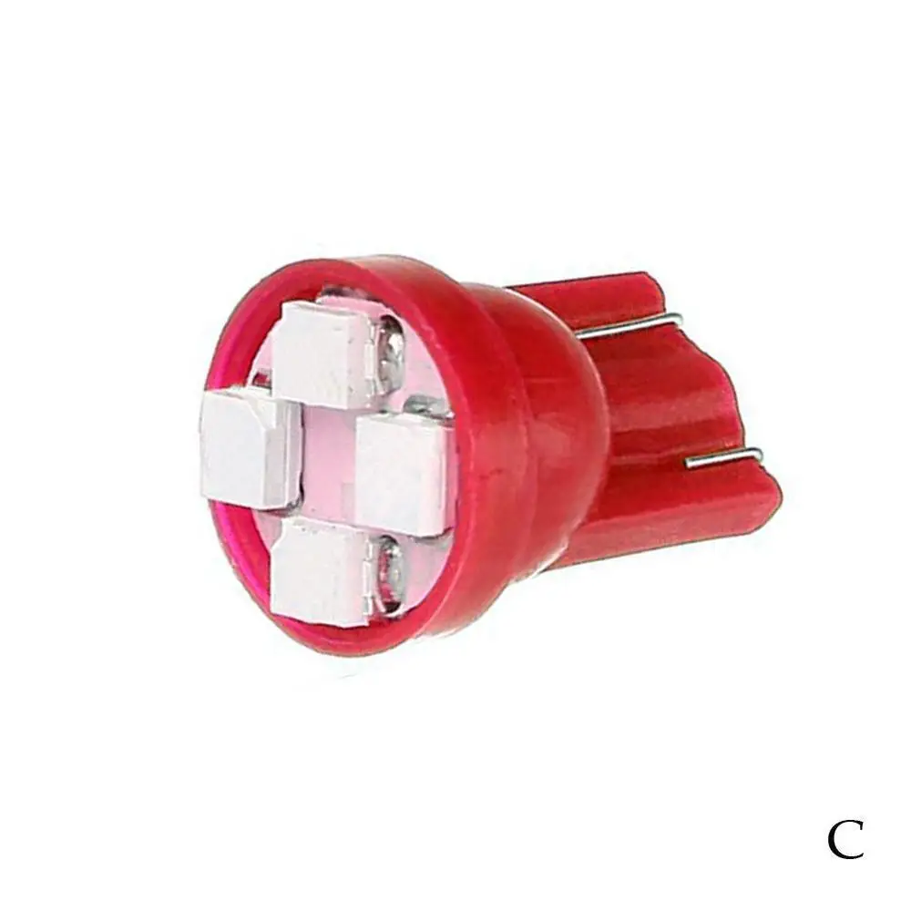 Многофункциональный 5 шт. T10 4 SMD 1210 светодиодный клин приборной панели Датчик боковой двери маркер габаритные огни синий светильник лампы - Испускаемый цвет: RED