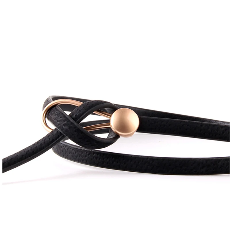 ZLD Woman Small Dress Decorative Round Buckle Thin Fashion Knotted Ring Wild Sweater Chain Waist Belt belts for women