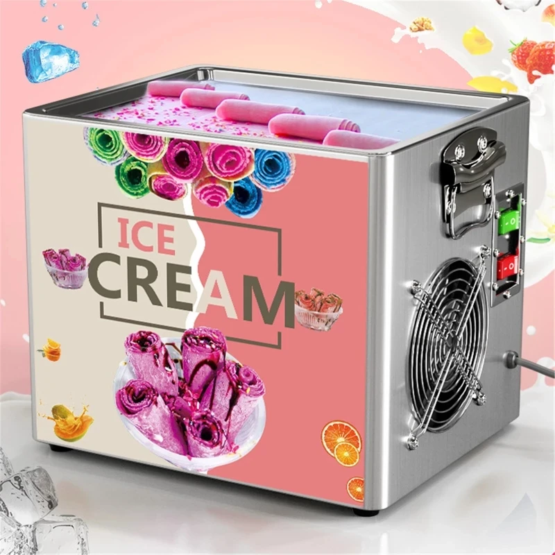 売れ筋ランキング 新品セール アイスクリームフライヤーローラー機コンピュータ制御パンヨーグルトアイスクリームローラー圧延圧延フラット揚げ アイスクリームマシン 人気通販サイト Www Officenterchile Com
