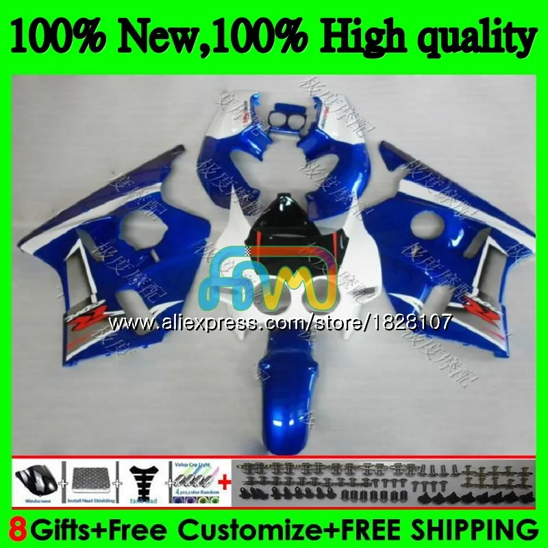 NC29 комплект для HONDA CBR400 CBR 400 RR 400RR 94 95 96 97 98 99 91BS. 40 синий белый CBR400RR 1994 1995 1996 1997 1998 1999 обтекатель