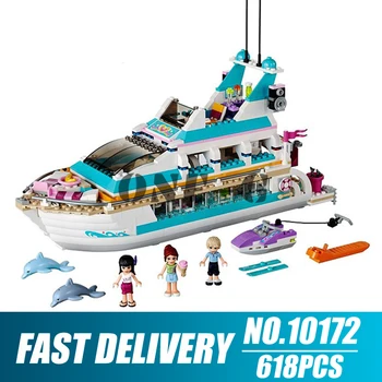 

Building blocks 10172 Compatible lepining Friends 41015 Bricks Princess The Dolphin Cruiser figures toys for children